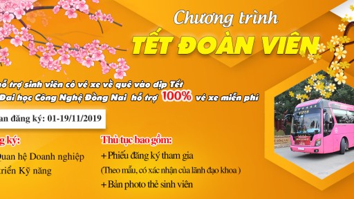 Chương trình “Hỗ trợ sinh viên về quê đón Tết Nguyên Đán xuân Canh Tý - Năm 2020”