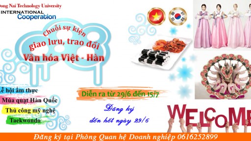 Đăng ký giao lưu sinh viên quốc tế tại DNTU (Sinh viên Hàn Quốc)