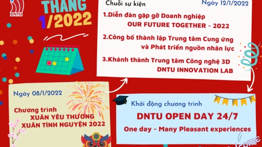 DNTU: Chuỗi sự kiện tháng 01/2022