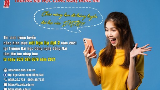 DNTU thông báo thời gian nhập học đợt 2 - năm học 2021