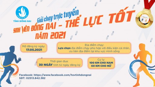 Giải chạy trực tuyến "Sinh viên Đồng Nai – Thể lực tốt" năm 2021