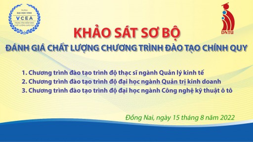 Khảo sát sơ bộ đánh giá chất lượng chương trình đào tạo chính quy tại Top 10 Trang Cá Cược Bóng Đá, Thể Thao Uy Tín Nhất Việt Nam
 (ngành Quản lý kinh tế, ngành Quản trị kinh doanh, ngành Công nghệ kỹ thuật ô tô)