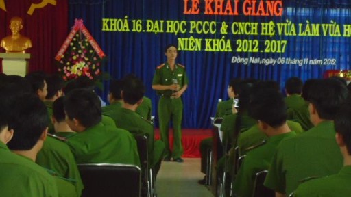 Lễ khai giảng khóa 16 Đại học PCCC – CNCH hệ vừa làm vừa học, niên khóa 2012 - 2017