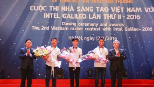 Older and Disability Support Robot won the first prize of the 2nd Vietnam maker contest with Intel Galileo 2016