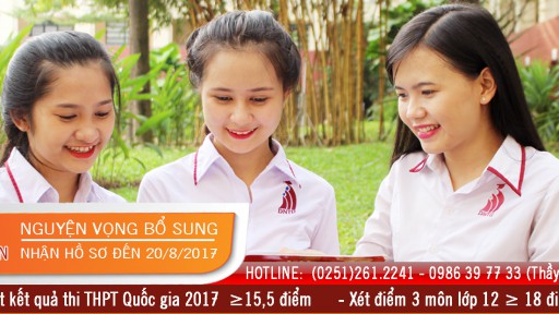 Thông báo xét tuyển bổ sung hệ Đại học chính quy năm 2017